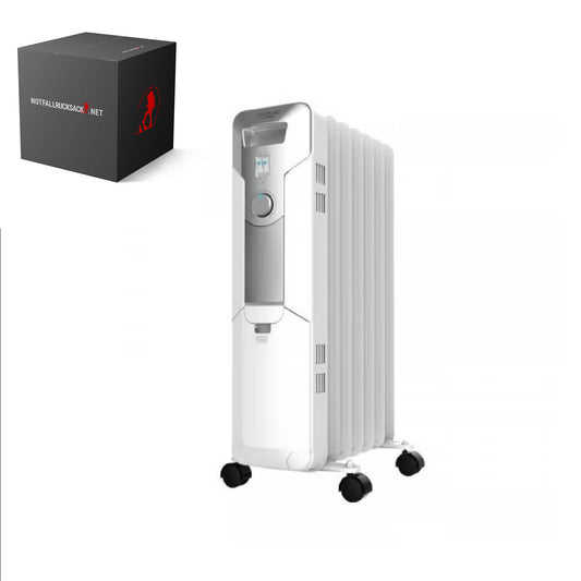 Radiatore olio - riscaldamento emergenza radiatore olio - potenza 1500W - 3 livelli di calore - riscaldamento emergenza radiatore bianco