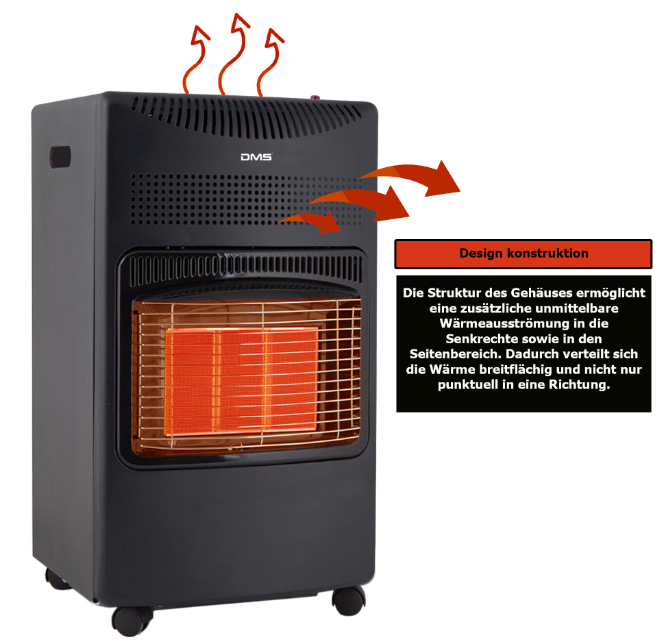 Stufa a gas - stufa di emergenza con 4200 W - stufa a gas - fornitura di emergenza/riscaldamento di emergenza - stufa a gas