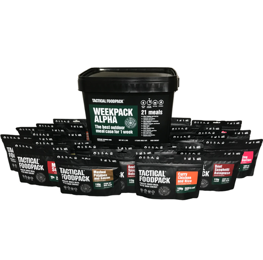 Ausverkauf: Tactical Foodpack Premium Wochenpack -  Alpha -  2080 Gramm - 21 Mahlzeiten