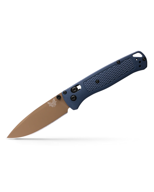 Benchmade 535FE-05 BUGOUT, Crater Blue Grivory, coltellino tascabile Axis EDC
