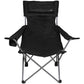 Folding chair, "Deluxe", black, back and. armrest