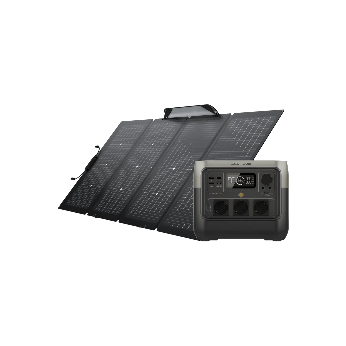 EcoFlow RIVER 2 Pro + Pannello solare portatile da 220 W