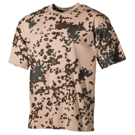 T-shirt USA, mezze maniche, camouflage tropicale BW, 170 g/m²