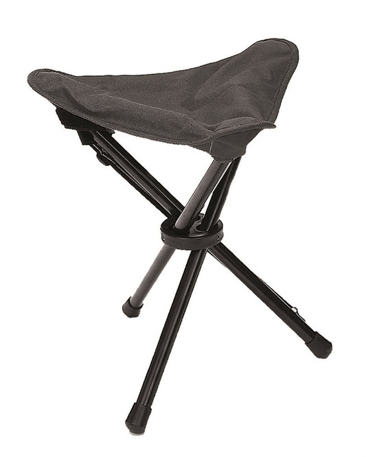 Tripod folding stool in black