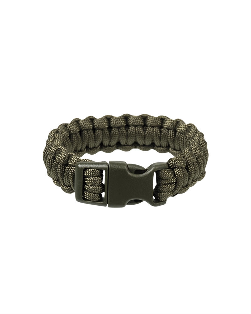 Bracciale in paracord con chiusura a clip 22mm oliva