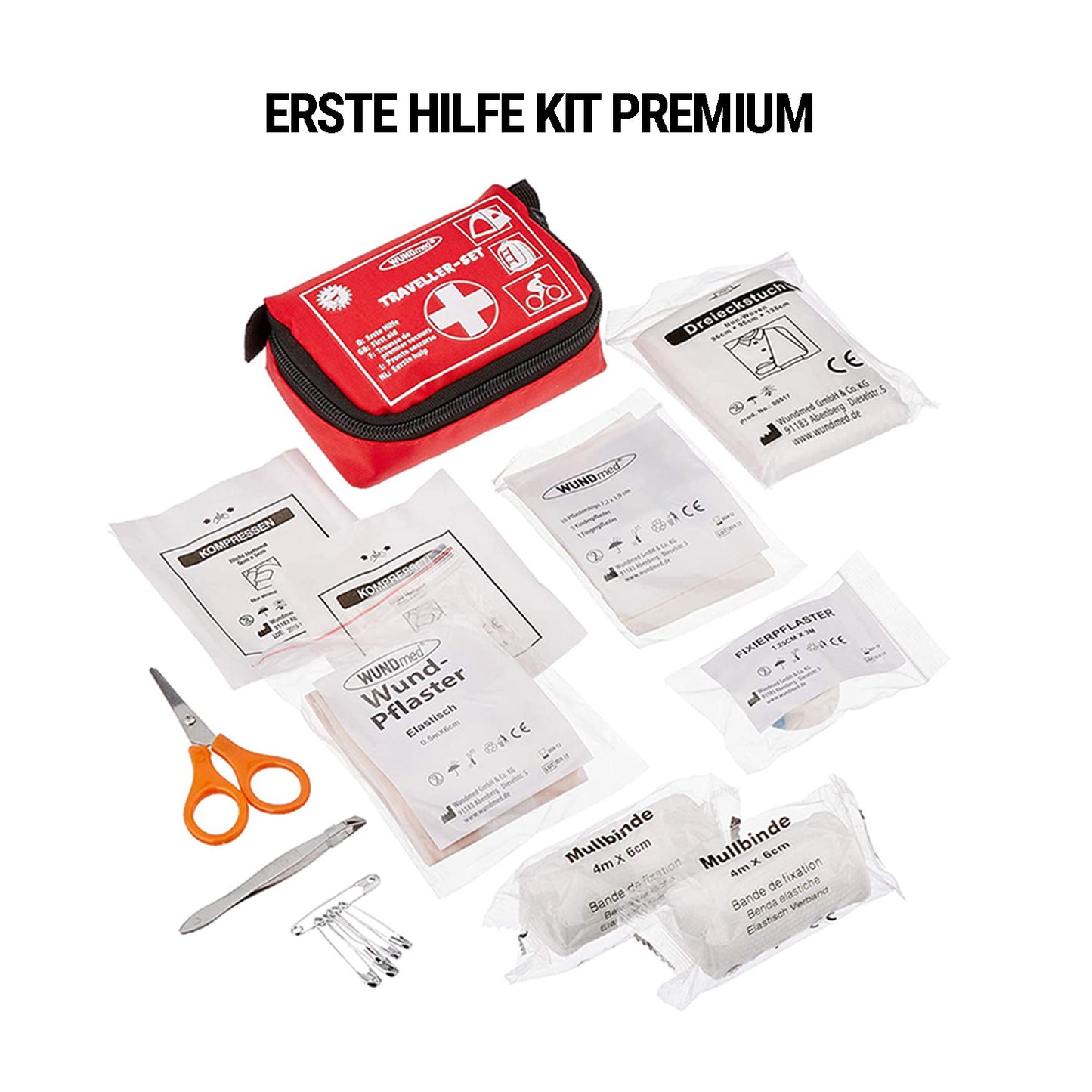 Zaino di emergenza Premium - Kit di sopravvivenza completo con radio solare
