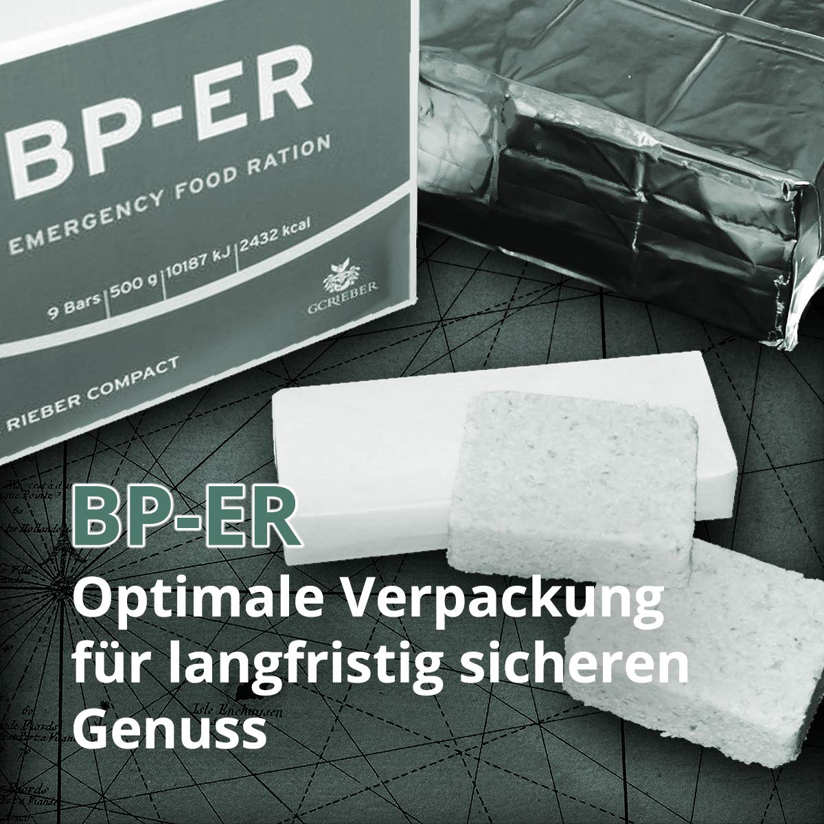 Razione di emergenza BP-ER 28 giorni circa 60000kcal - Cibo di emergenza compatto, durevole e leggero BP-ER