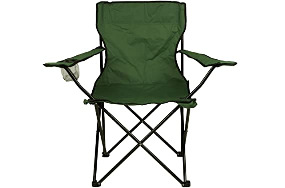 Nexos set of 2 fishing chairs, fishing chairs, folding chairs, camping chairs, folding chairs with armrests and cup holders, practical, robust, light dark green