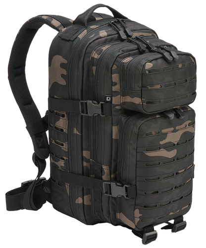 Zaino Molle US Combat Backpack Dark Camo Tactical Lasercut PATCH medio