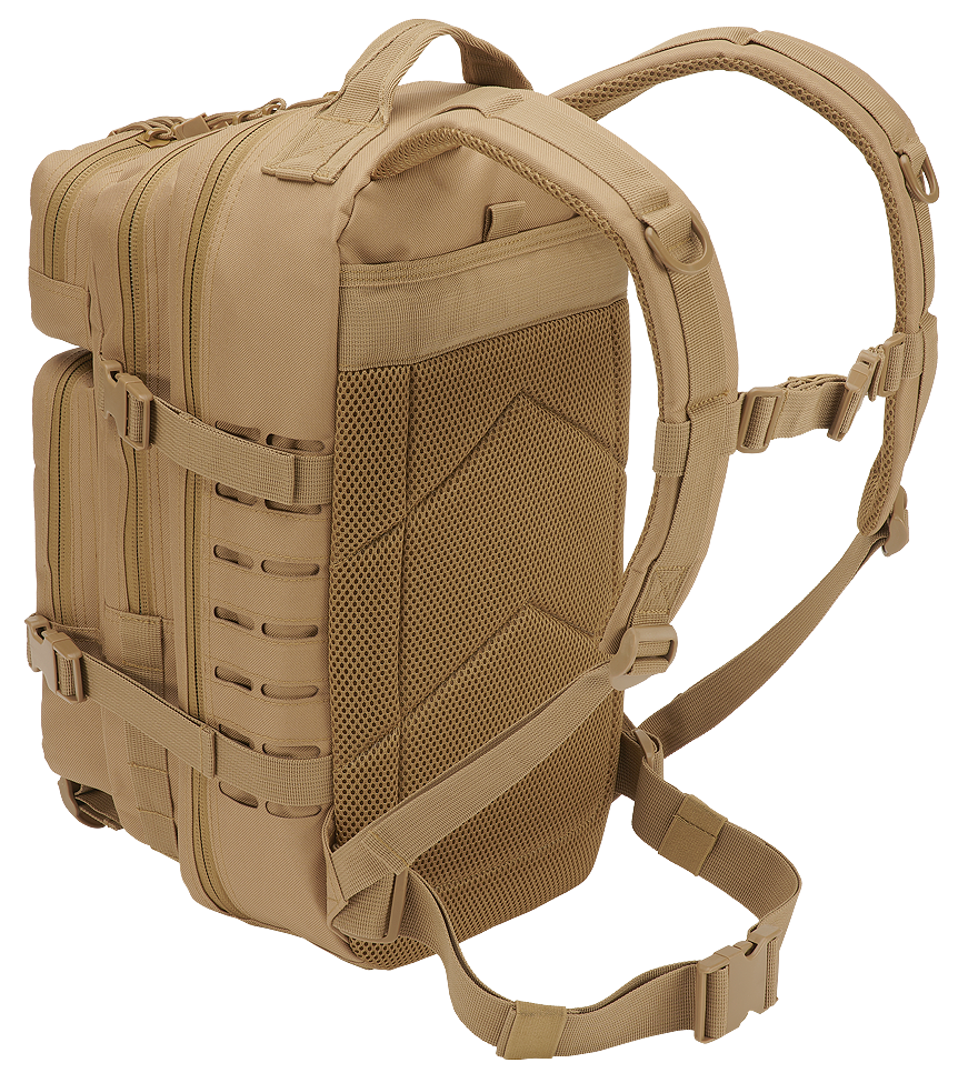 Zaino Molle US Combat Backpack Sand Tactical Lasercut PATCH medio
