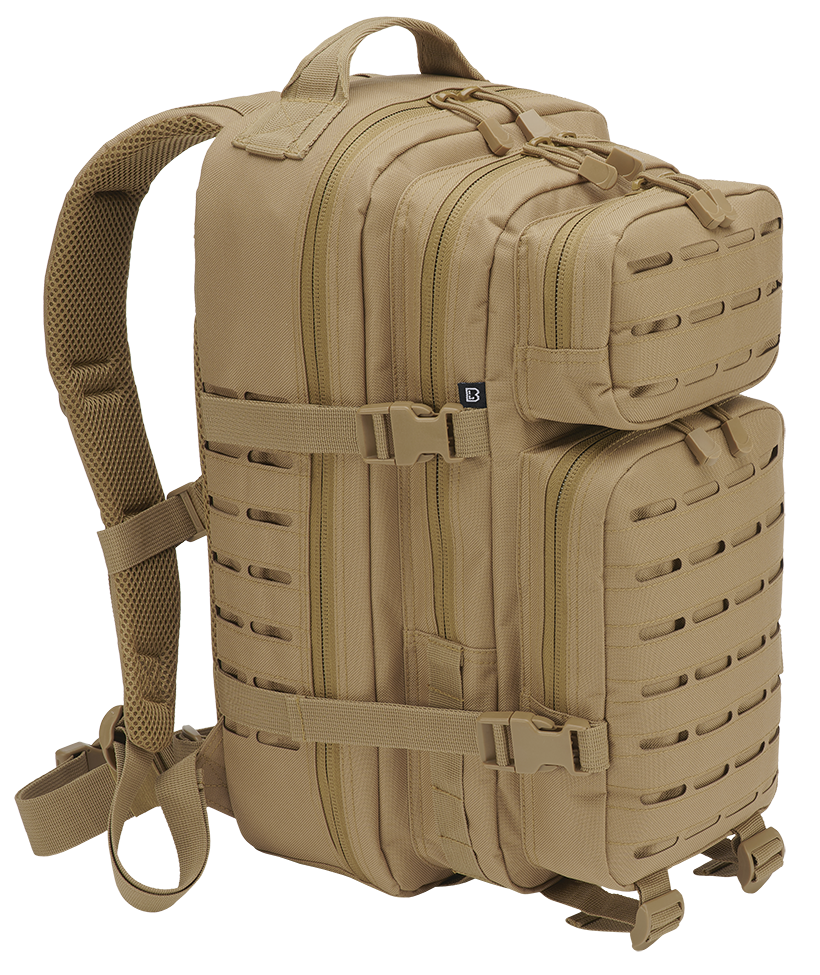 Zaino Molle US Combat Backpack Sand Tactical Lasercut PATCH medio