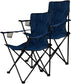 Nexos set di 2 sedie da pesca sedia da pesca sedia pieghevole sedia da campeggio sedia pieghevole con braccioli e portabicchieri pratico robusto azzurro