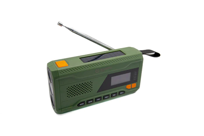 Mini radio di emergenza ACE con DAB+, manovella ed energia solare, power bank, torcia e connessione USB-C