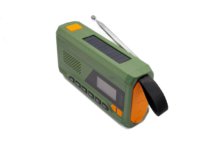 Mini radio di emergenza ACE con DAB+, manovella ed energia solare, power bank, torcia e connessione USB-C