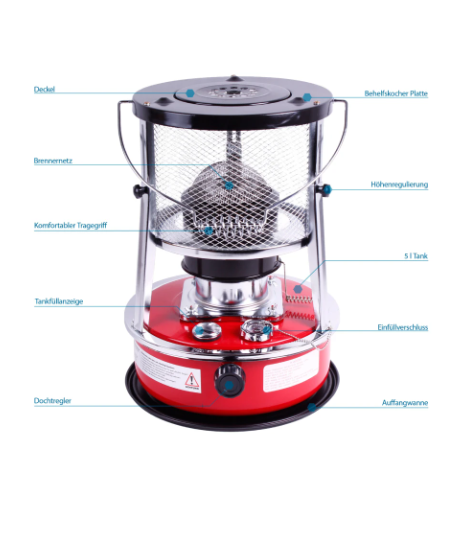 Riscaldamento a petrolio - 2,5 Kw - riscaldamento mobile per un piacevole tepore