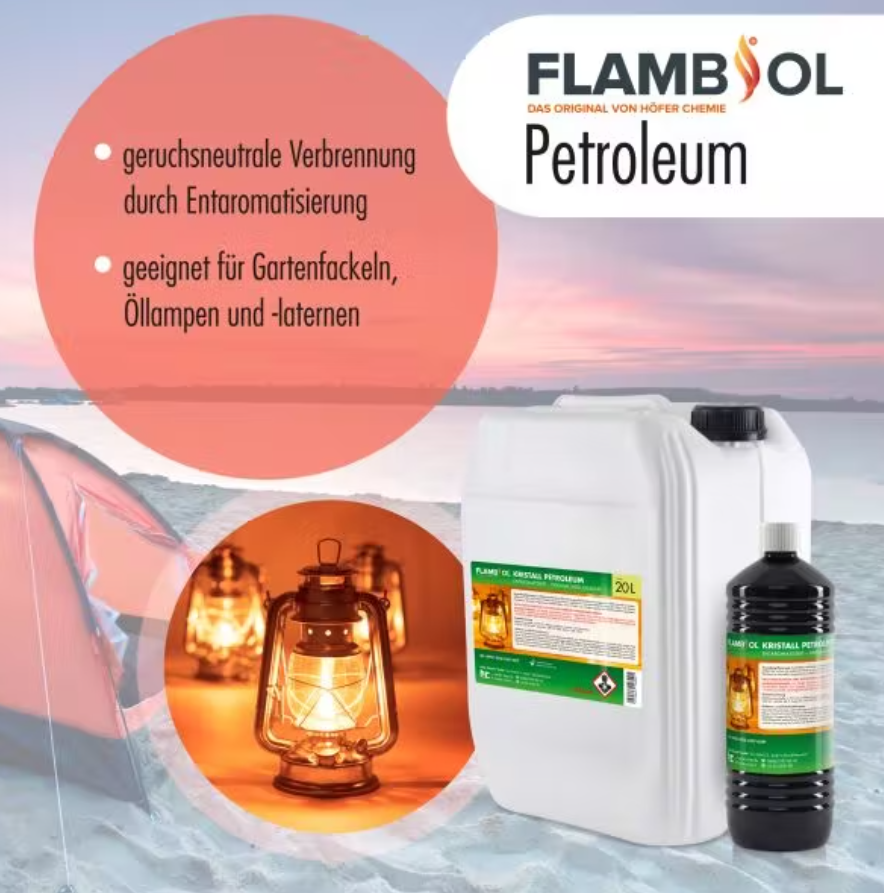 Petroleum oil - heating oil - 1 L - suitable for petroleum stoves and hurricane lanterns