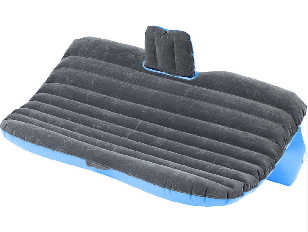 Matratze für den Autorücksitz mit Kissen und Fußraumstütze/Outdoor Sofa - aufblasbares Luftbett - Notmatratze - Notschlafplatz - Schlafgelegenheit - KFZ-Matratze -