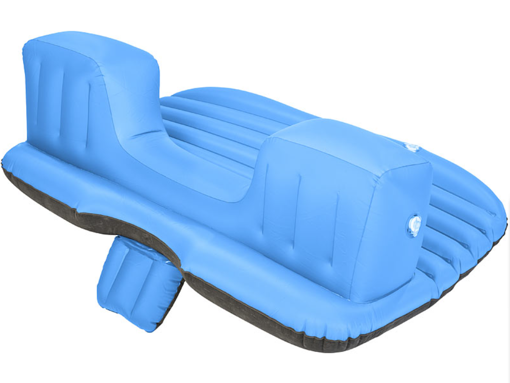 Matratze für den Autorücksitz mit Kissen und Fußraumstütze/Outdoor Sofa - aufblasbares Luftbett - Notmatratze - Notschlafplatz - Schlafgelegenheit - KFZ-Matratze -