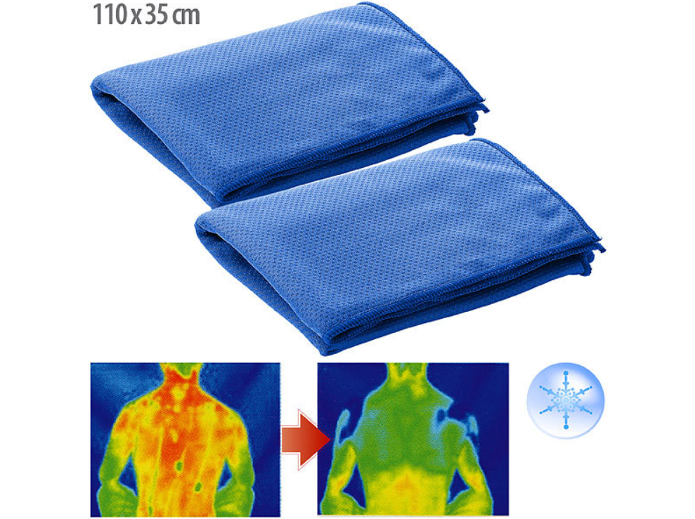 Cooling towels - set of 2 - cooling multifunctional towels - cooling towel - towel - cooling - emergency towel - emergency cooling/cooling - refreshment - refreshing towels