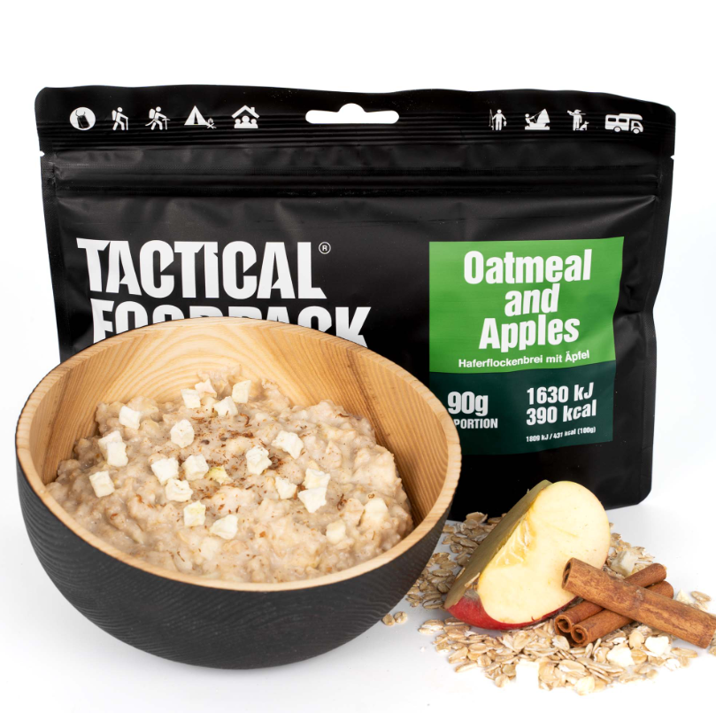 Oatmeal/porridge with apples - 90 grams - breakfast/breakfast - emergency ration/food - emergency ration/food - emergency pack/food pack - meal ration - survival ration - survival food - nutrients/nutrition