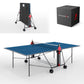 Tavolo da ping pong premium formato torneo blu con rete, pieghevole 214.3010/L