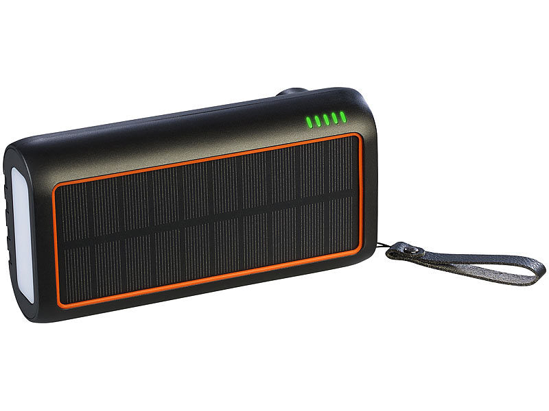 30000mAh solar crank power bank with manual power generation for emergencies